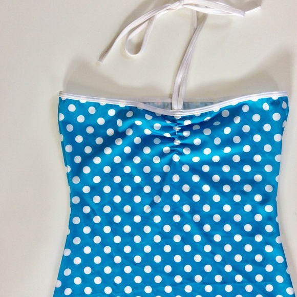 2 for $25💥HP hot Blue Poka Dot swim cover up 🌞 - Picture 3 of 6
